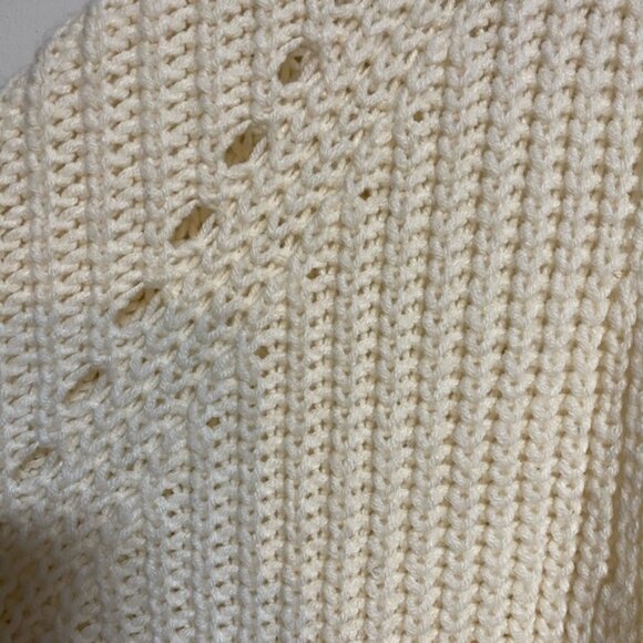 Garage Open Front Knit Cardigan Sweater in Cream (Size P/S) - Picture 4 of 9